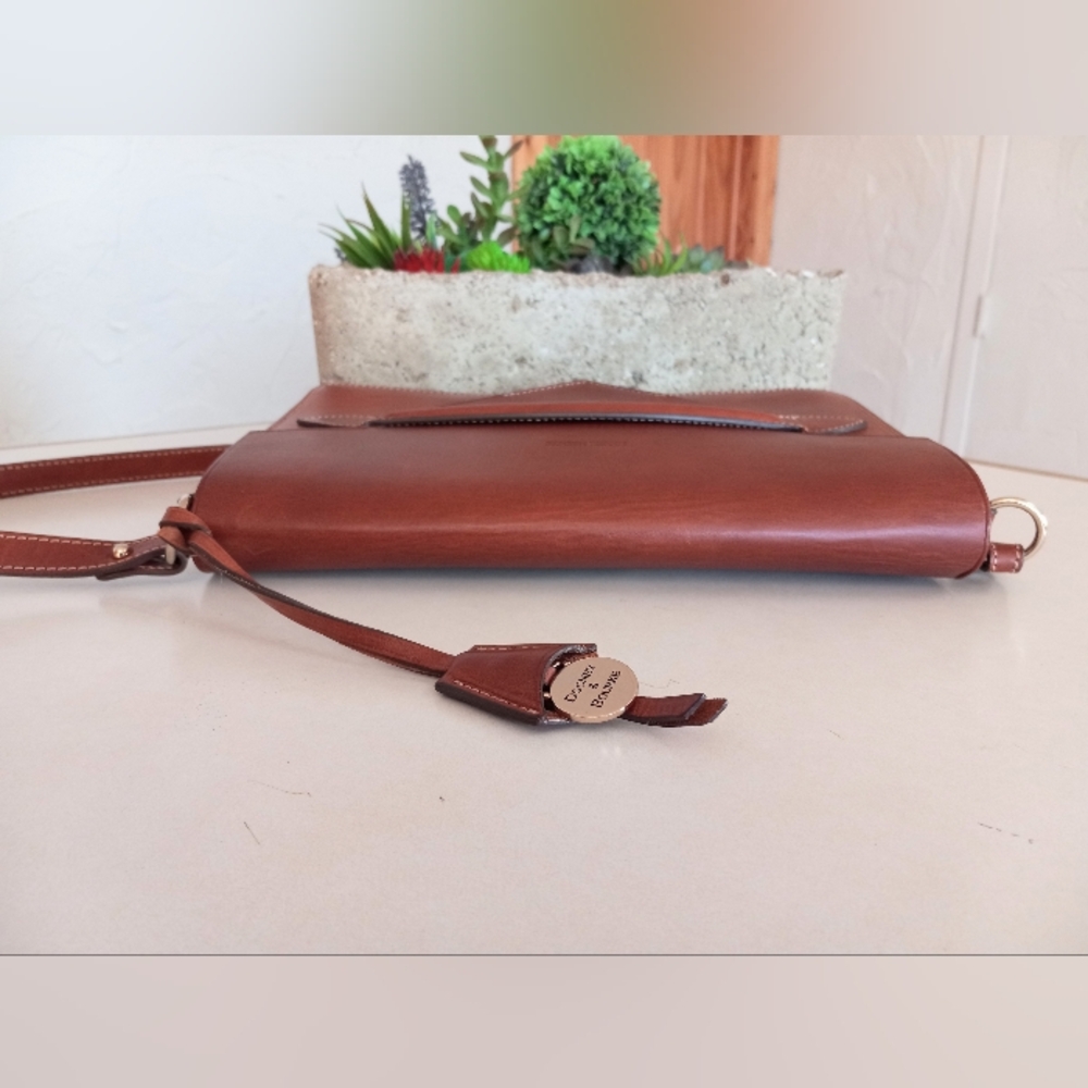 Dooney & Bourke Alto ITALIA, Large Cecelia Crossbody Bag, Saddle - Picture 11 of 16